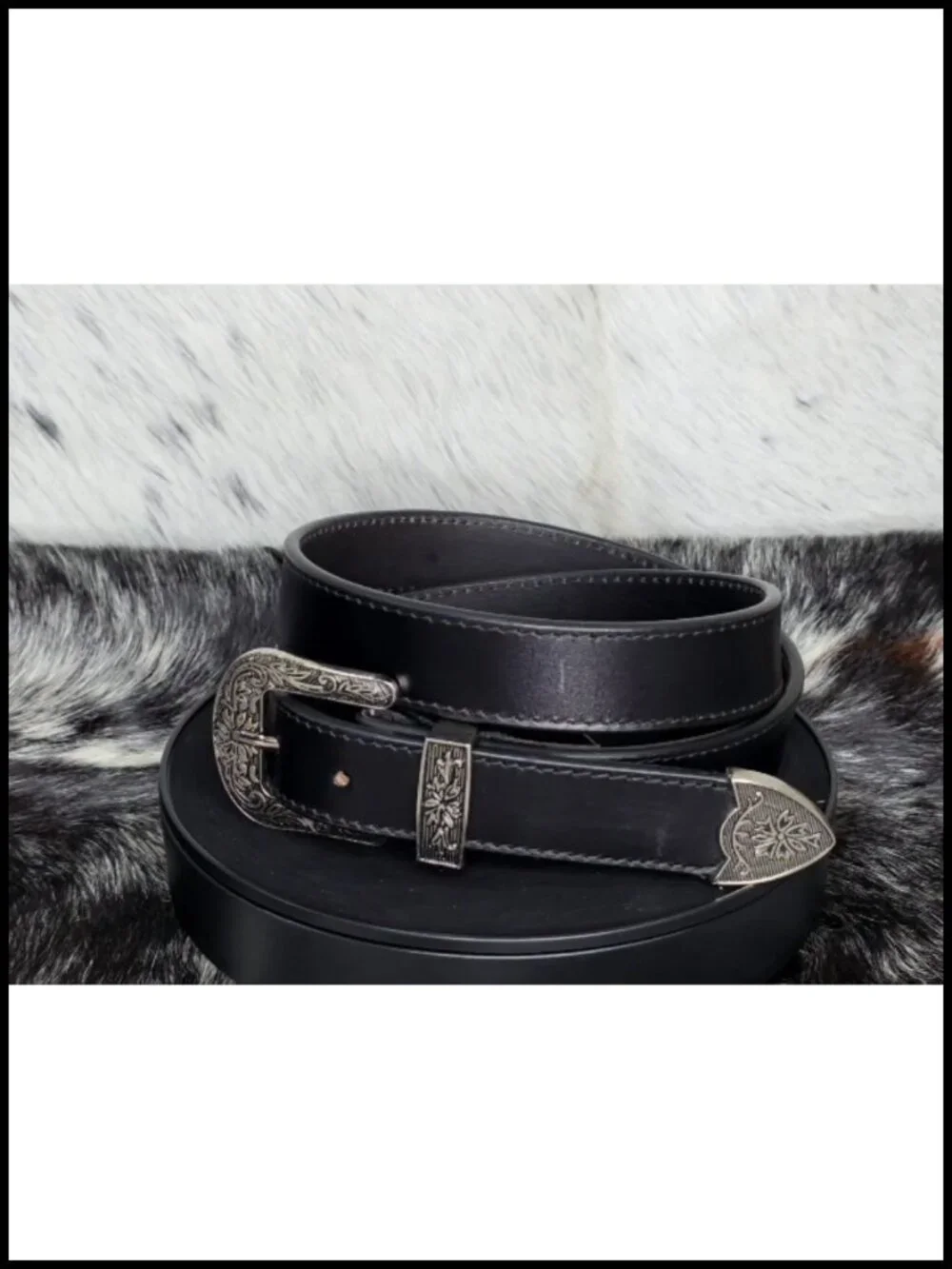 Western Leather Belt for Men Women Cowboy Belt